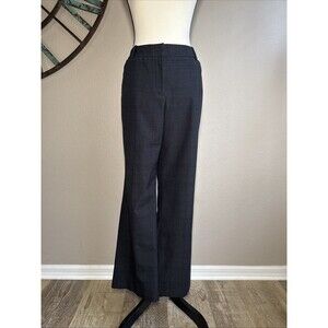 Ann Taylor Dress Pants Black & Gray Plaid Curvy Fit Size 8 EUC